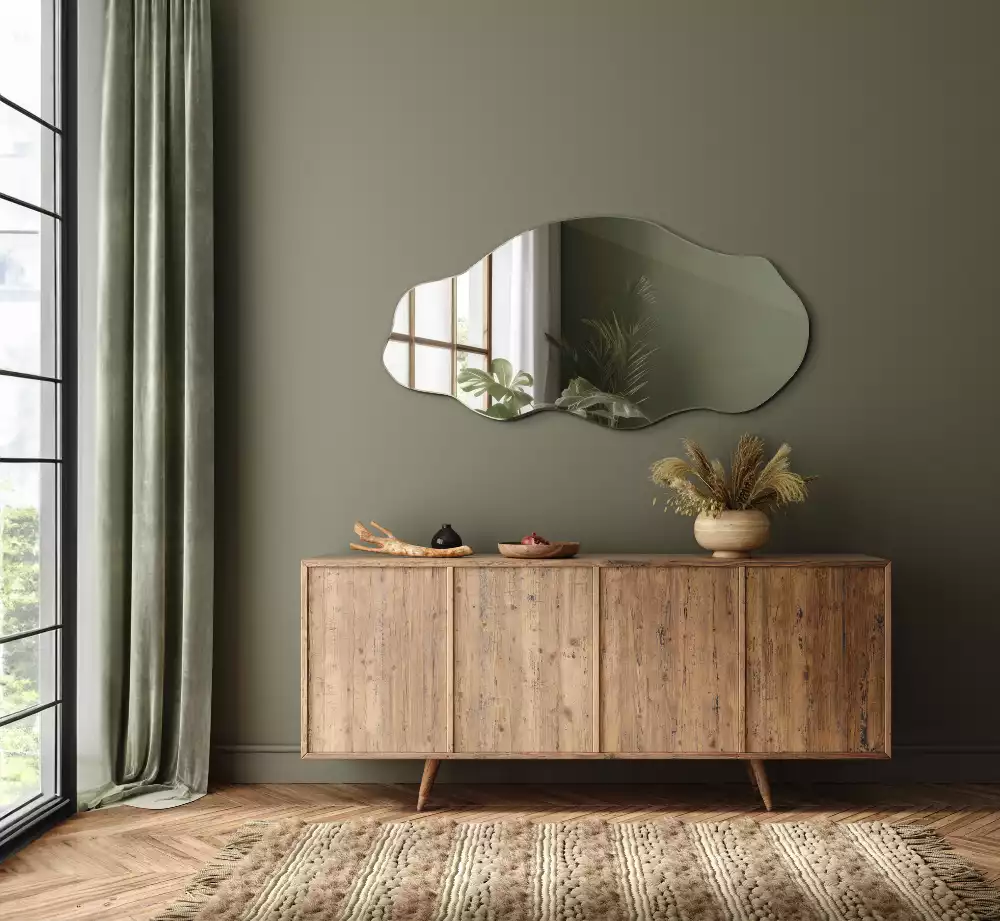 Asymmetrische spiegel originele muurdecoratie