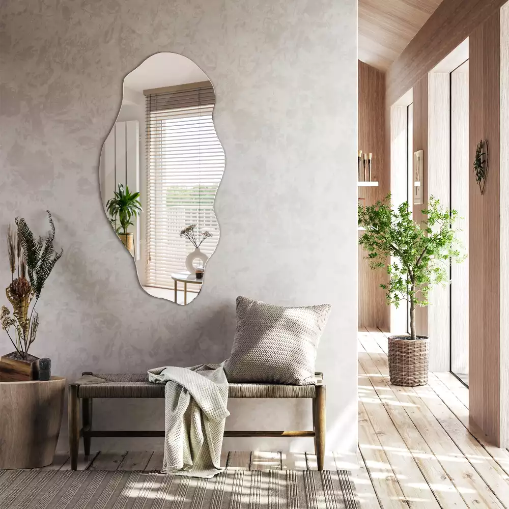 Asymmetrische spiegel originele muurdecoratie