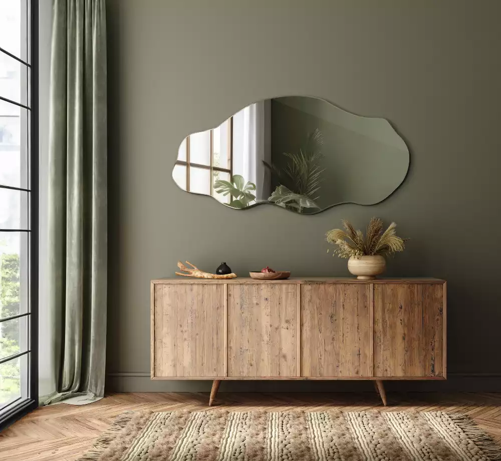 Asymmetrische spiegel originele muurdecoratie