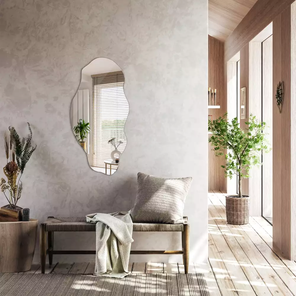 Asymmetrische spiegel originele muurdecoratie