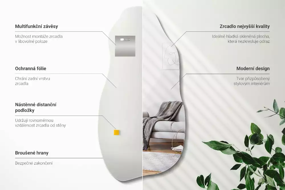 Organische spiegel hangende vlek