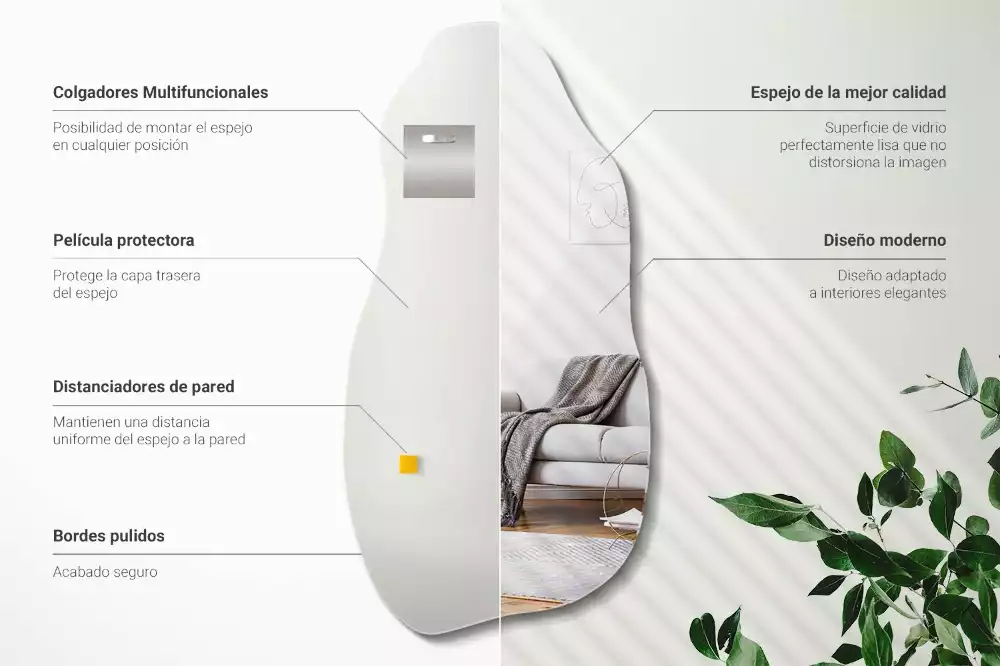 Organische spiegel hangende vlek