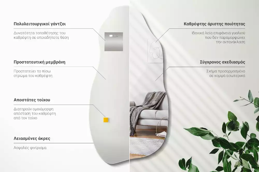 Organische spiegel hangende vlek