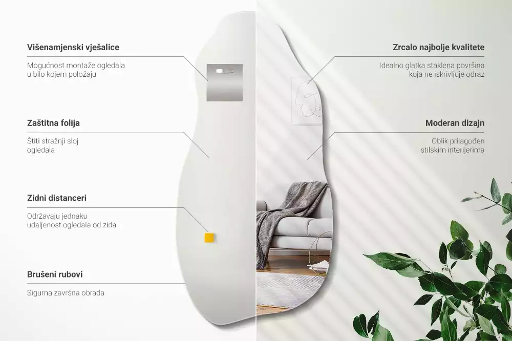 Organische spiegel hangende vlek