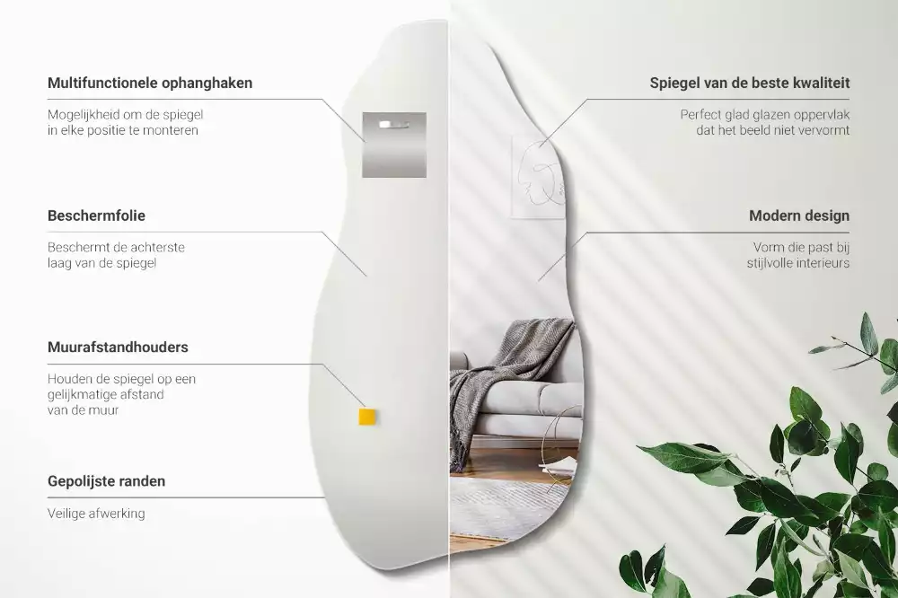 Organische spiegel hangende vlek