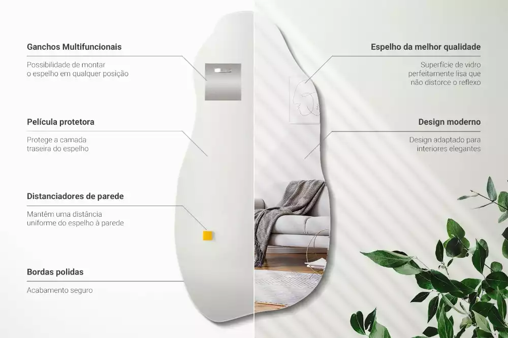 Organische spiegel hangende vlek