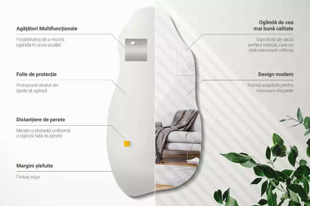 Organische spiegel hangende vlek