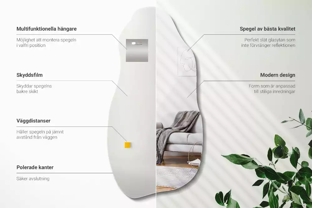 Organische spiegel hangende vlek