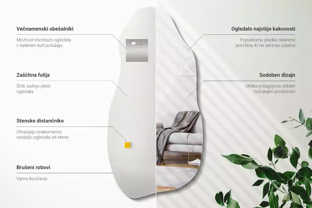 Organische spiegel hangende vlek