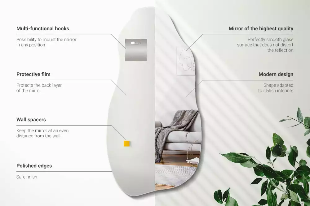 Organische spiegel hangende vlek