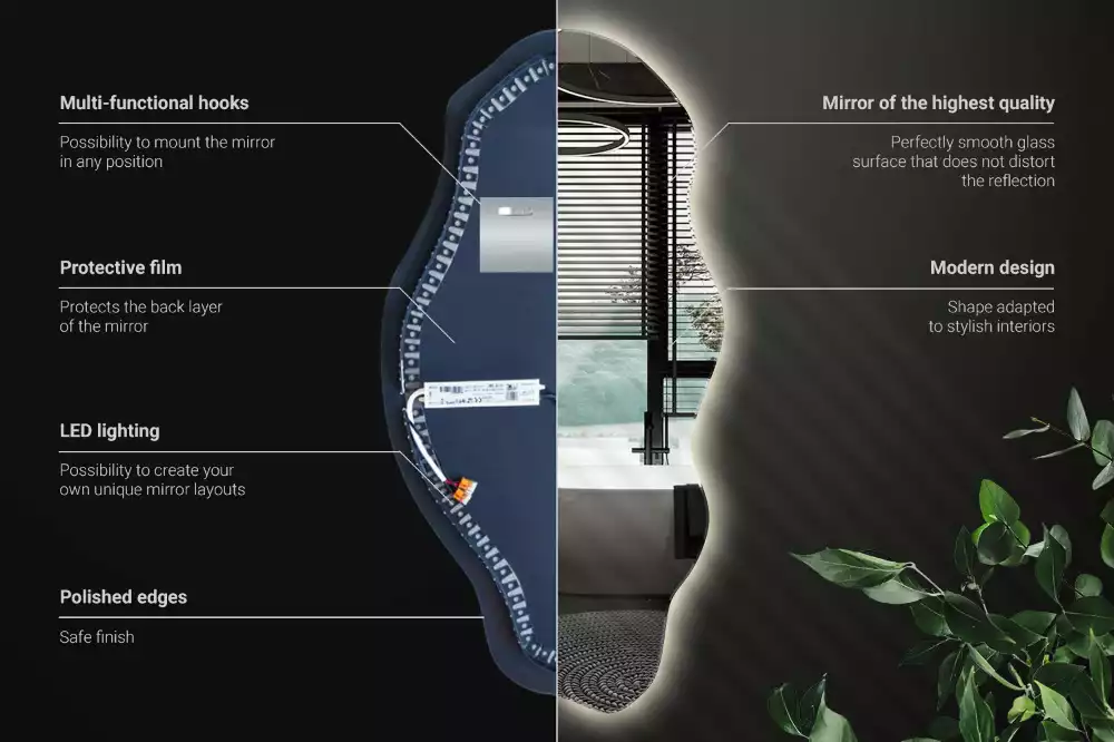 Asymmetrische spiegel LED-verlichte spot