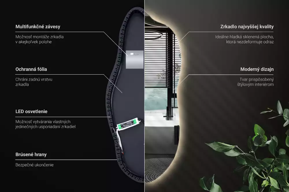 Stijlvolle spiegel met licht