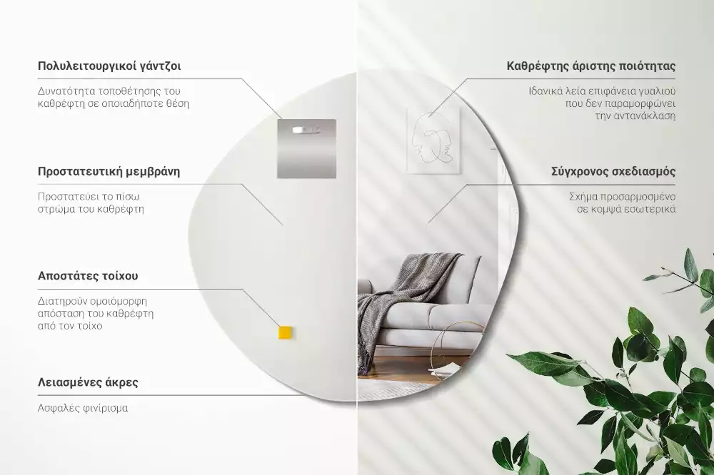 Spiegel onregelmatig decoratief