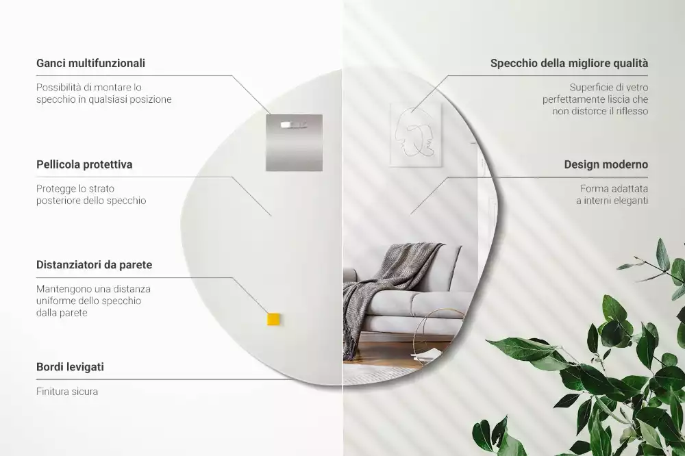 Spiegel onregelmatig decoratief