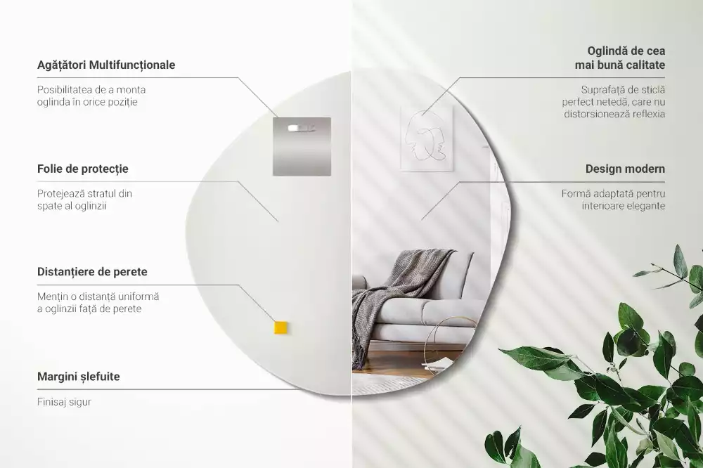 Spiegel onregelmatig decoratief