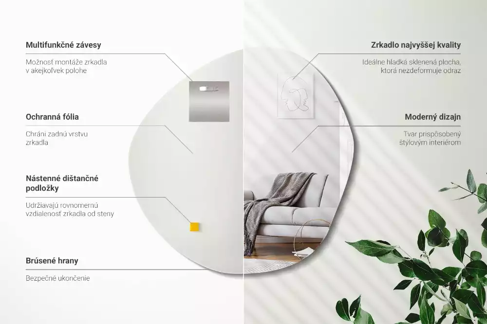 Spiegel onregelmatig decoratief