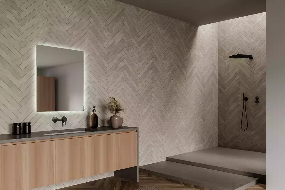 Vierkante spiegel moderne LED