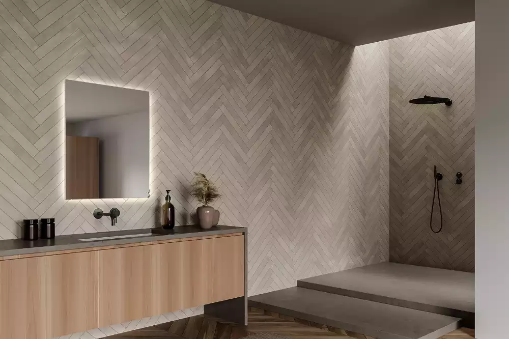 Vierkante spiegel moderne LED