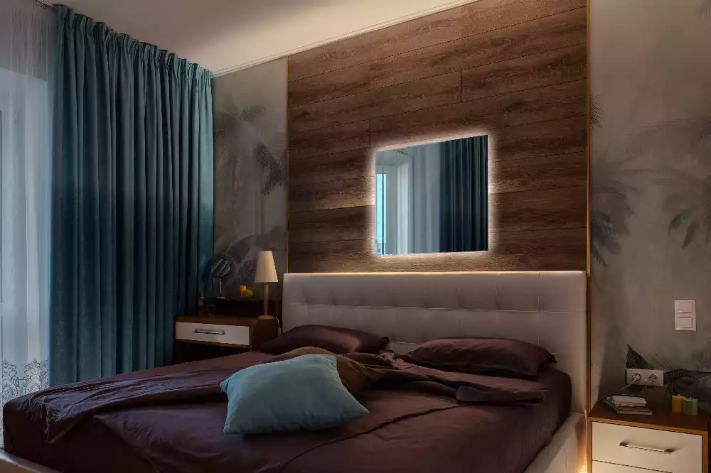 Vierkante spiegel moderne LED