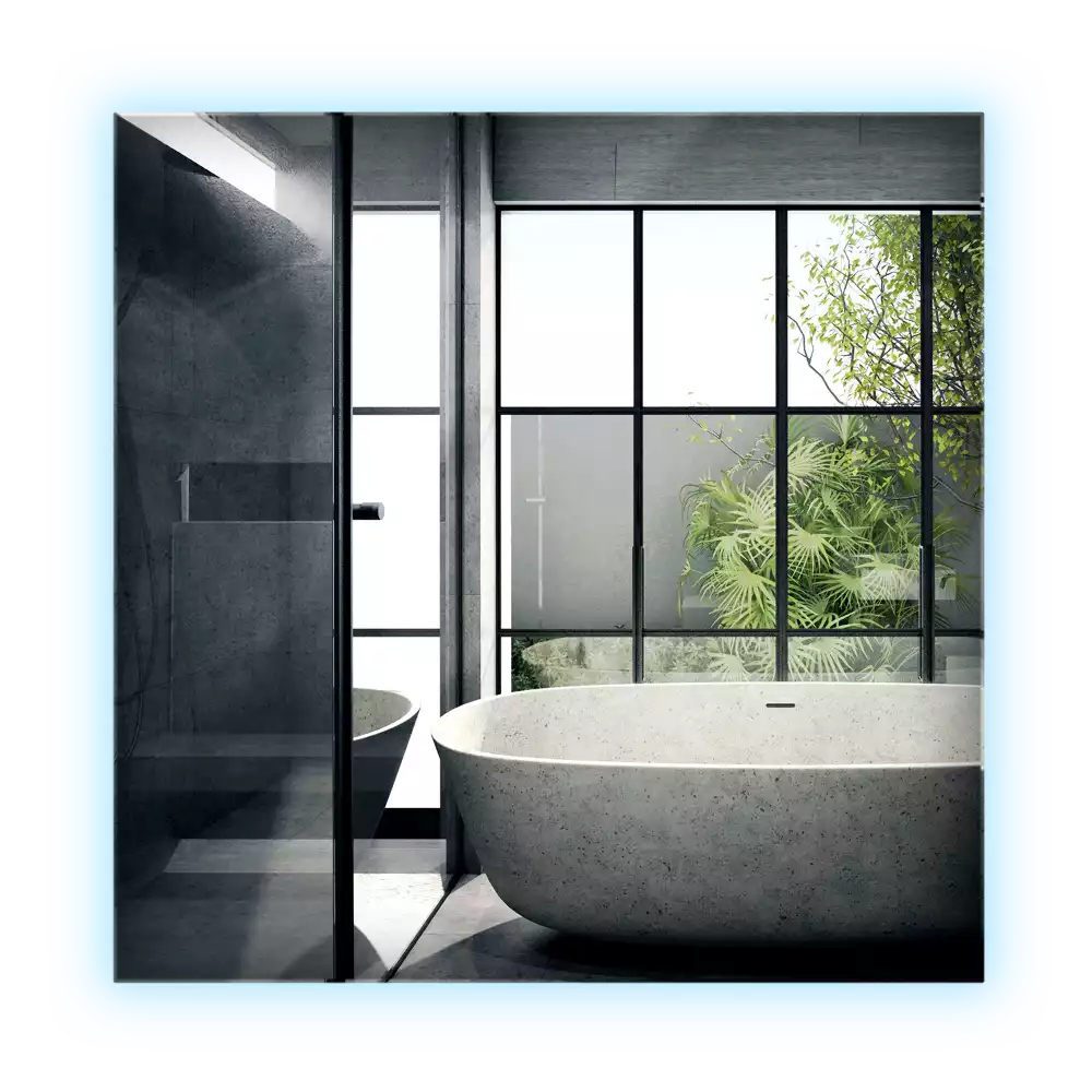 Vierkante spiegel moderne LED