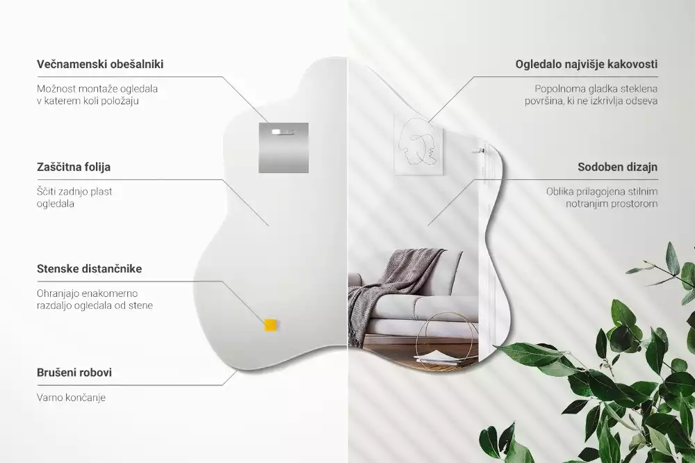 Asymmetrische spiegel vlek