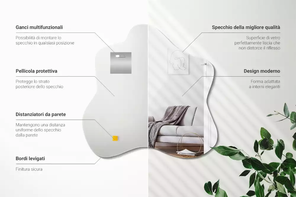 Asymmetrische spiegel vlek