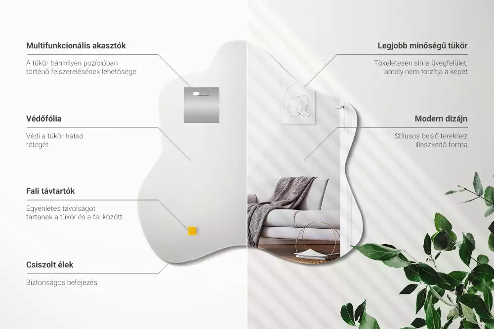 Asymmetrische spiegel vlek