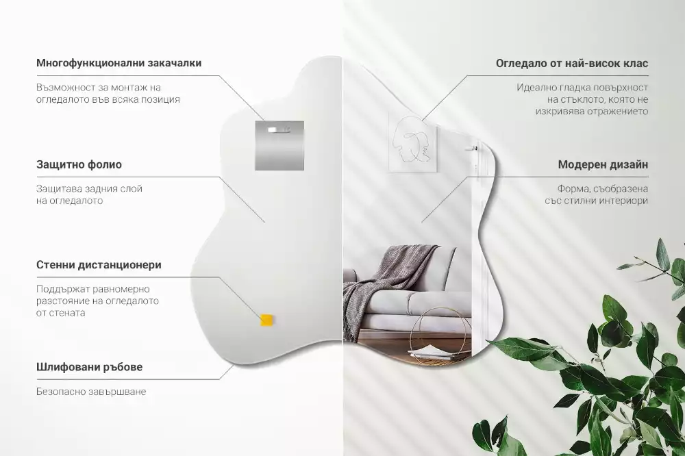 Asymmetrische spiegel vlek