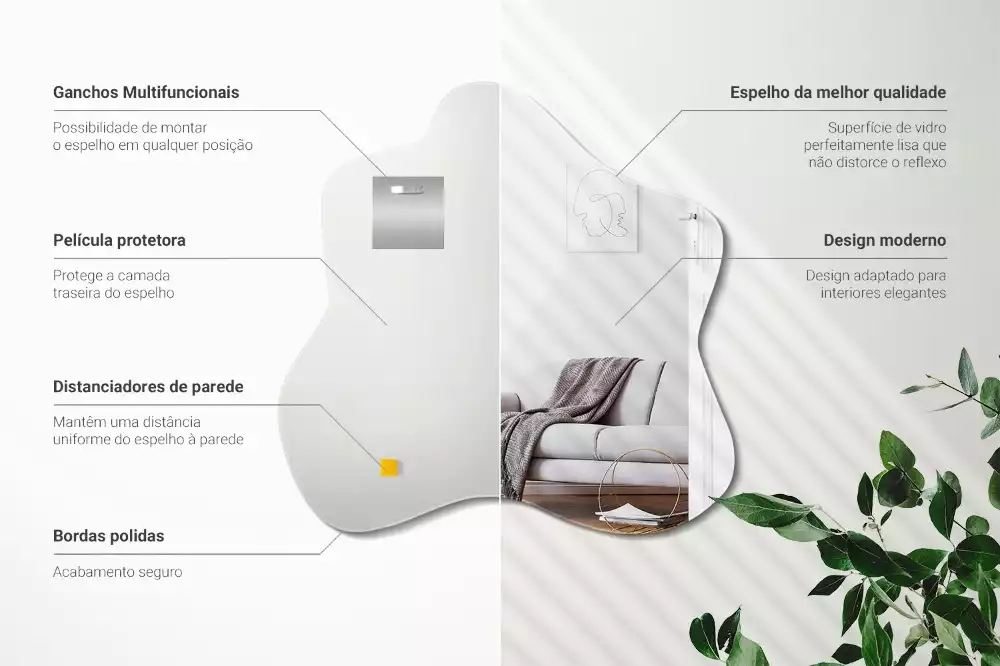 Asymmetrische spiegel vlek