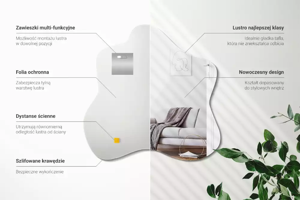 Asymmetrische spiegel vlek