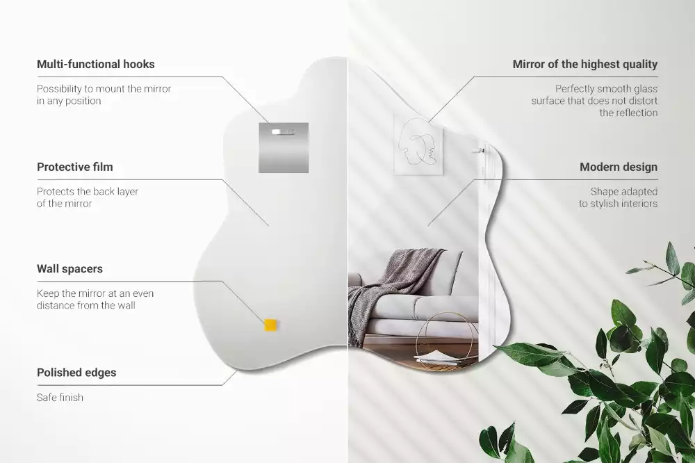 Asymmetrische spiegel vlek