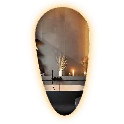 Druppel spiegel met verlichting decoratief