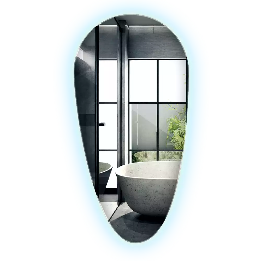 Druppel spiegel met verlichting decoratief