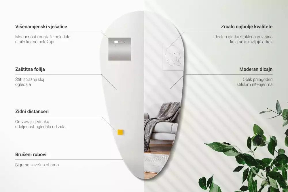 Druppel spiegel asymmetrische