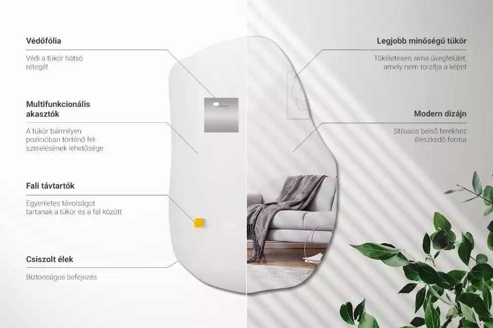 Spiegel onregelmatig modieus accent