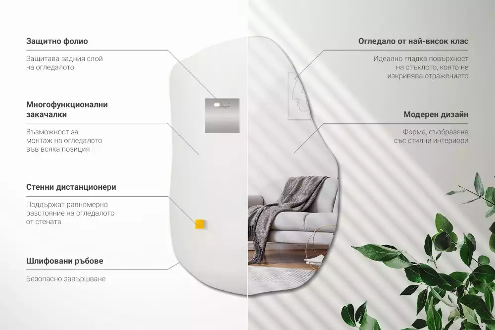 Spiegel onregelmatig modieus accent