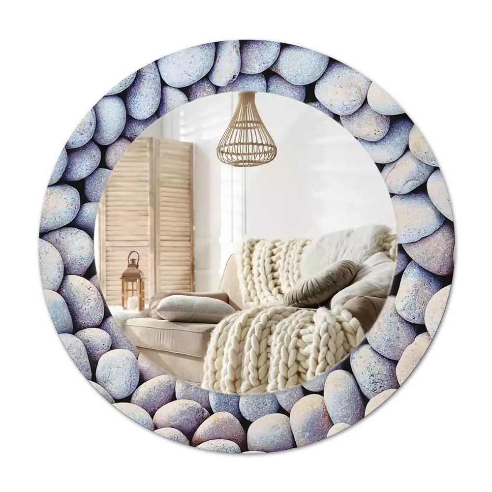 Ronde spiegel met decoratie Zeestenen cirkel