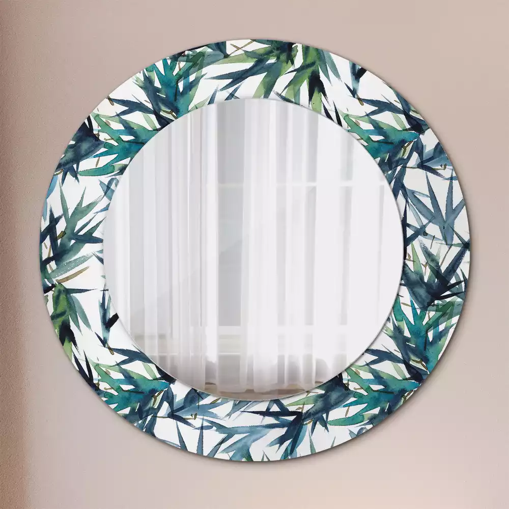 Bedrukte ronde spiegel Blauwe palmbomen