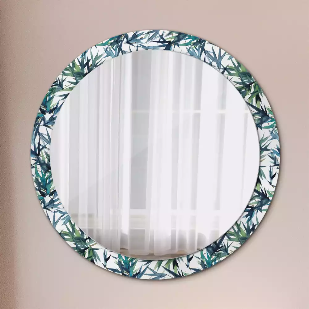 Bedrukte ronde spiegel Blauwe palmbomen