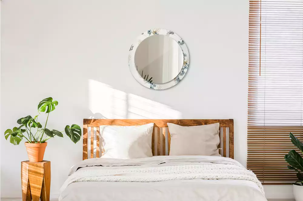 Ronde spiegel met decoratie Chinese vogels