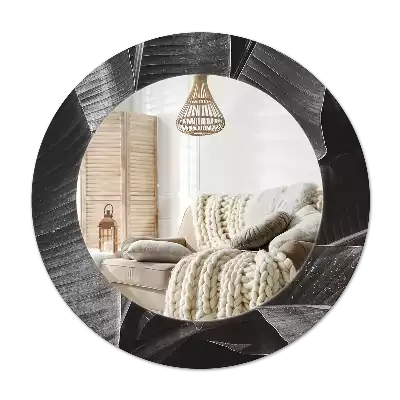 Ronde spiegel met decoratie Tropische palmbomen