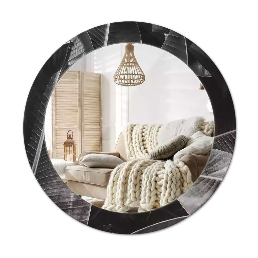 Ronde spiegel met decoratie Tropische palmbomen