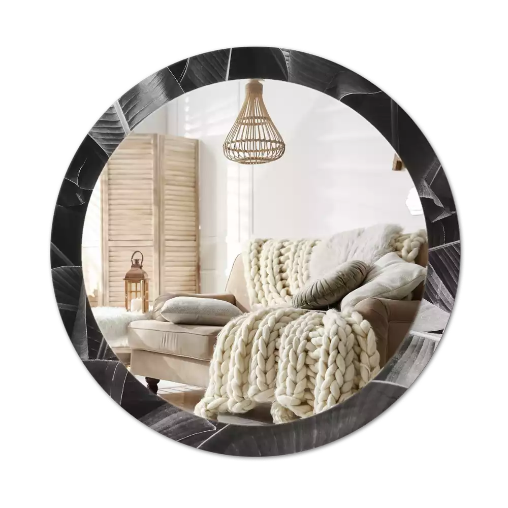 Ronde spiegel met decoratie Tropische palmbomen