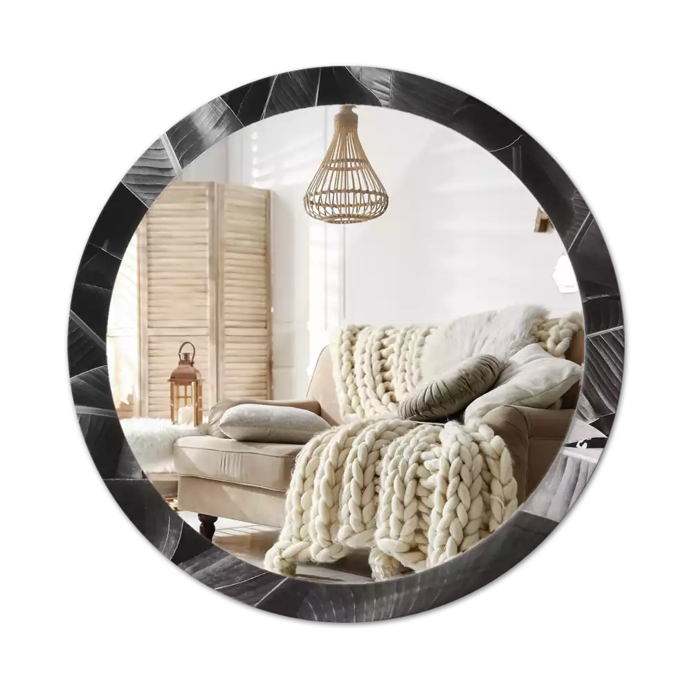 Ronde spiegel met decoratie Tropische palmbomen