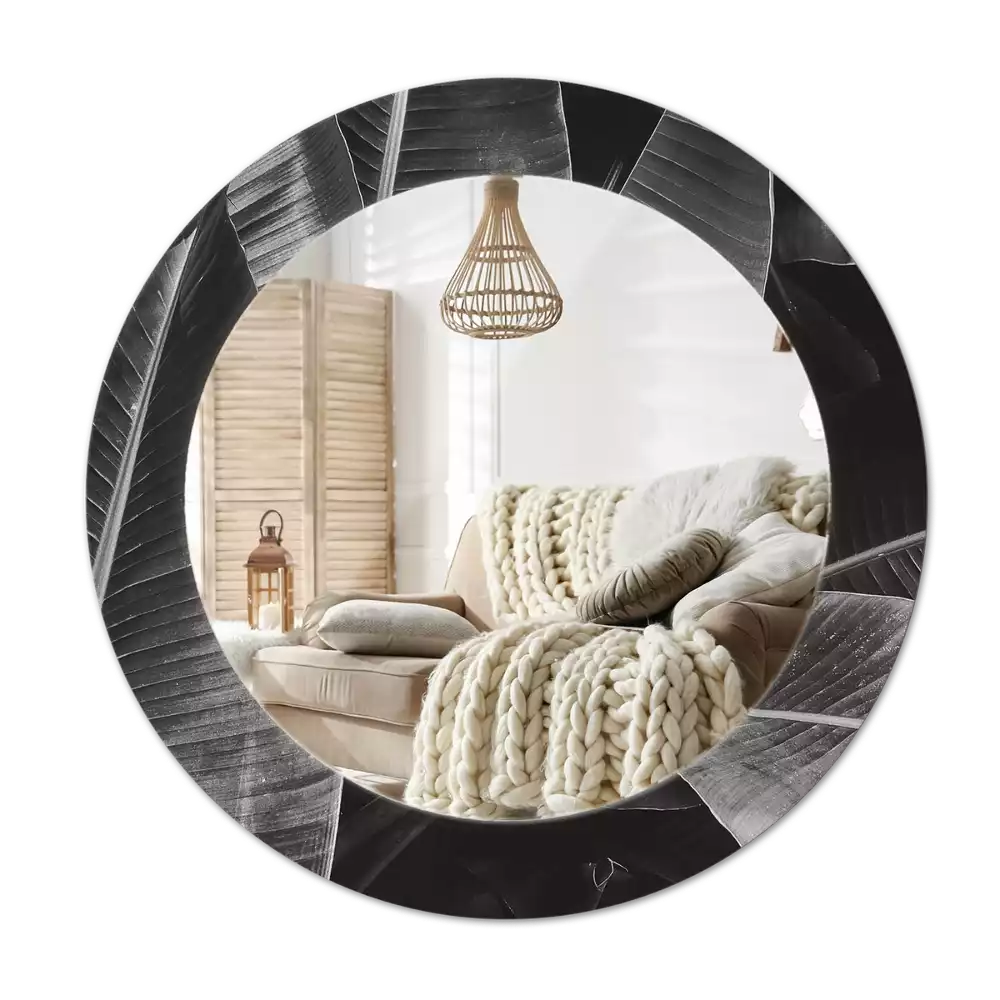 Ronde spiegel met decoratie Tropische palmbomen