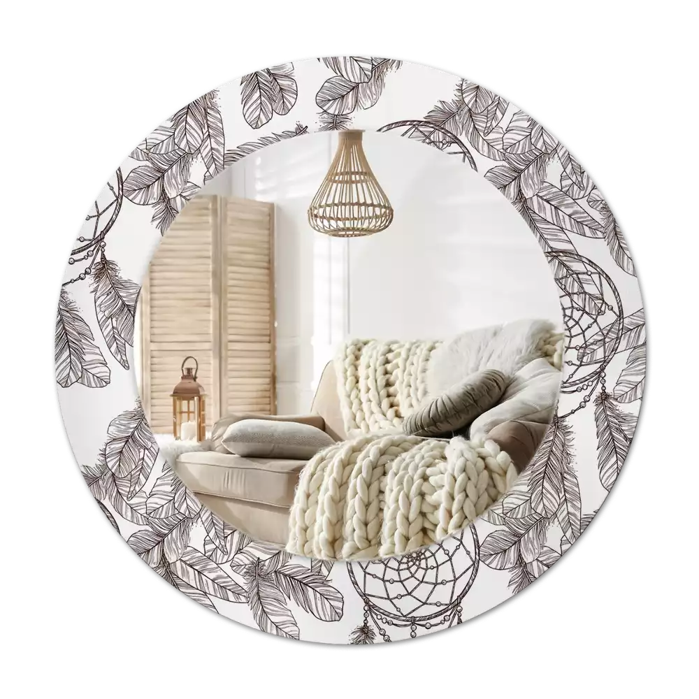Ronde spiegel met decoratie Dromenvanger