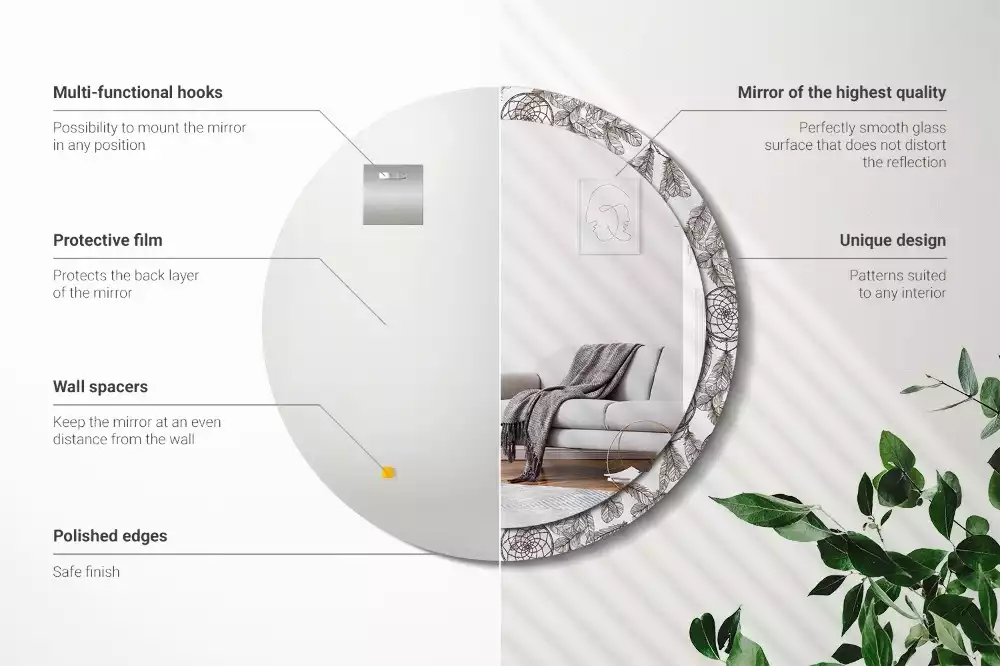 Ronde spiegel met decoratie Dromenvanger