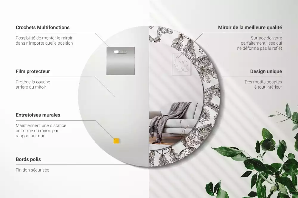 Ronde spiegel met decoratie Dromenvanger