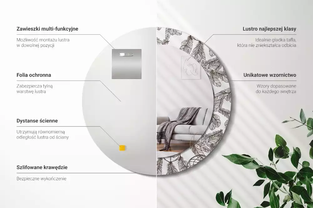 Ronde spiegel met decoratie Dromenvanger