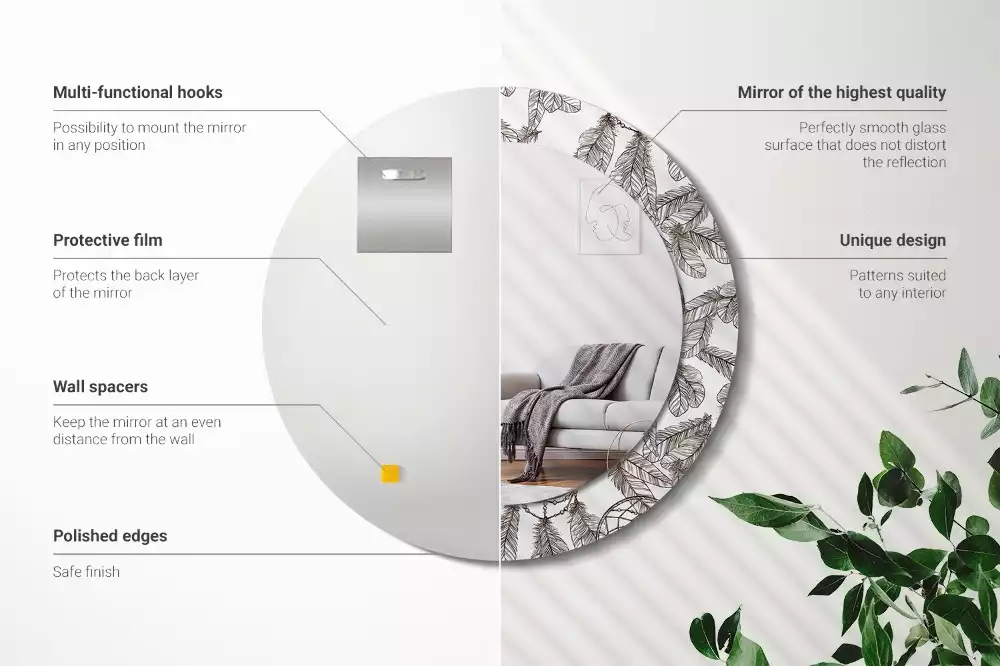 Ronde spiegel met decoratie Dromenvanger